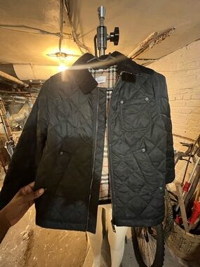 Kids Burberry Black Quilted jacket